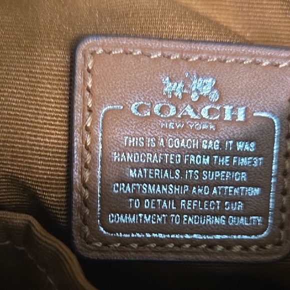 Coach Brown Leather Wristlet with Sherpa Shearling Trim - Picture 6 of 14